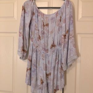 Mossimo Off the Shoulder Lavendar Romper Size M